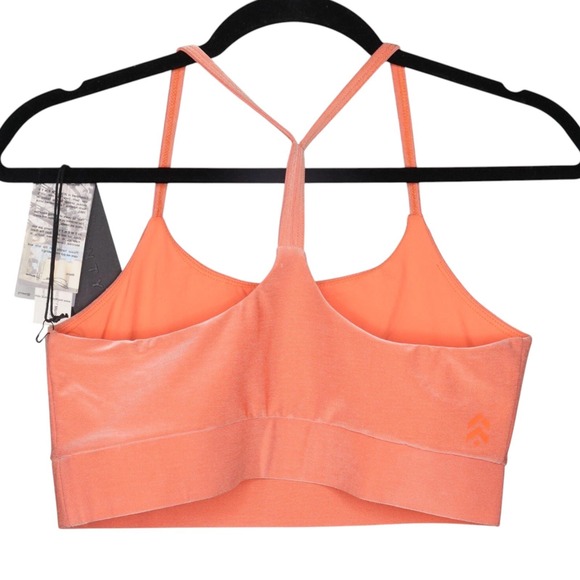 Twenty Montreal Womens Sports Bra Sz M Hot Coral Sky Racerback Shimmer NWT